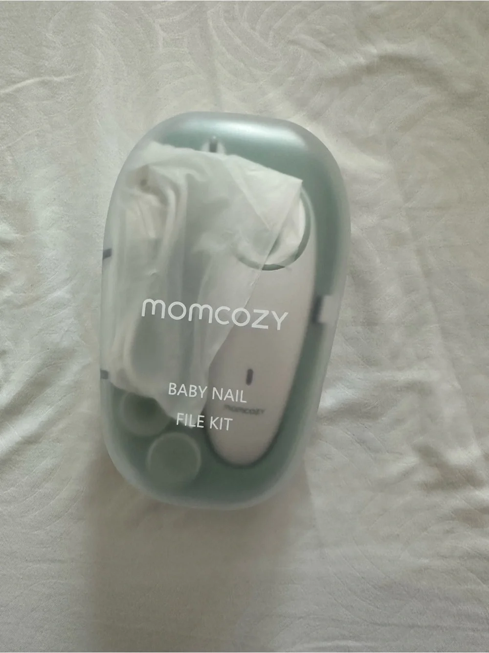 Momcozy Electric Baby Nail Trimmer Kit - Sage Green & White